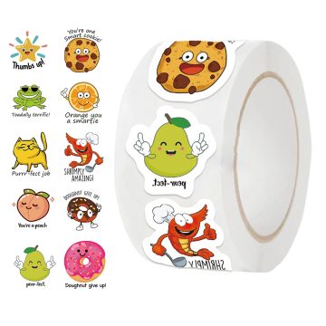 Cute Star Reward Stickers Roll - Motivational School Decals for Kids