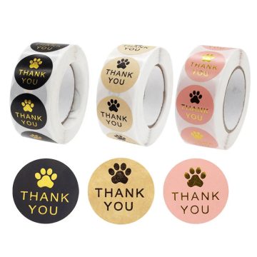 Merci Business Thank You Stickers for Homemade Packaging