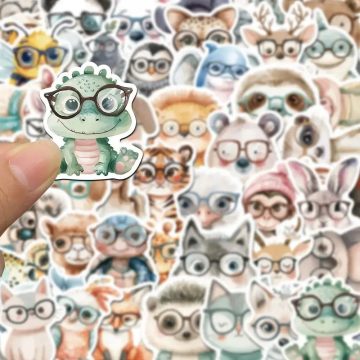 Aesthetic Glasses Animal Stickers Motorcycle Fridge Snowboard Wall Decor