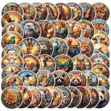 Gothic Glass Animal Decals for Fridge Travel Cool Stickers