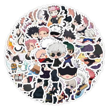 Jujutsu Kaisen Anime Stickers - Kawaii Gojo & Yuji Decals for Phone & Diary