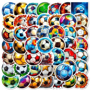 Colorful Football PVC Stickers - Aesthetic Korean Stationery for Sketchbook School Decor