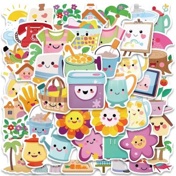 Cute Cartoon Anime Kids Stickers for Laptop, Water Bottle, Luggage, Notebook, Waterproof Graffiti Vinyl Decals