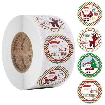 Cartoon Christmas Reward Stickers for Gifts and Toys
