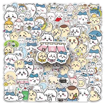 Chiikawa Cute Cartoon Stickers - DIY for Luggage Laptop Phone Guitar Car Bike Skateboard Graffiti