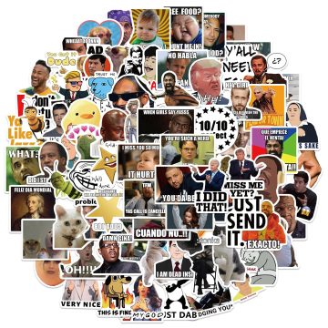 TV Show Meme Graffiti Stickers - DIY Stationery for Phone, Laptop, Luggage