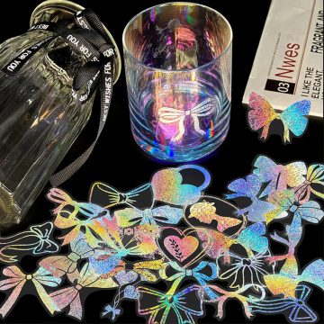 Vintage Laser Holographic Butterfly Stickers Aesthetic Vinyl Decals for Laptop, Phone