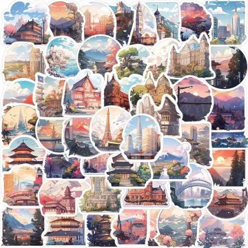 Scenery PVC Sticker - Aesthetic Korean Children's Scrapbooking Stationery