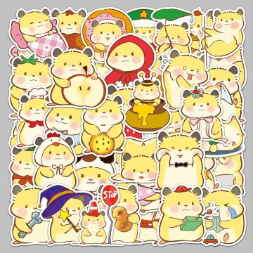 Cute Bear Graffiti Stickers for Helmet, Wall, DIY Decoration