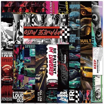 JDM Racing Car Bookmarks Cool Gift for Kids and Teens