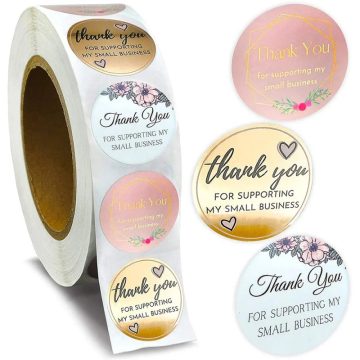 Thank You for Supporting My Small Business Floral Stickers