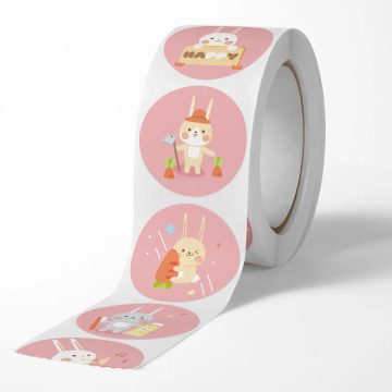 Cute Pink Rabbit Animal Party Seal Stickers Diary Decor