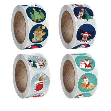 Santa Claus Christmas Stickers for Holiday Stationery and Gifts