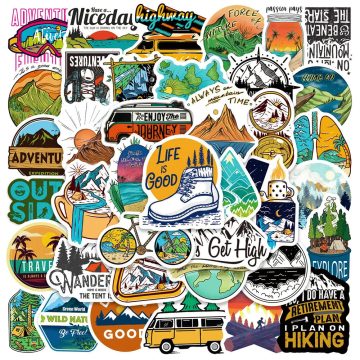 Outdoor Camping Aesthetic Stickers for Skateboard & Travel