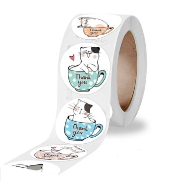 Hand-painted Cat Decorative Gift Sealing Stickers Stationery