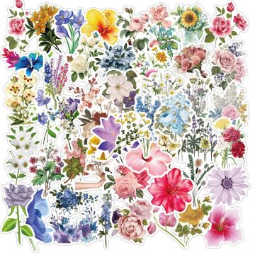 Cartoon Flower Graffiti Stickers for Helmet, Wall, DIY Decor
