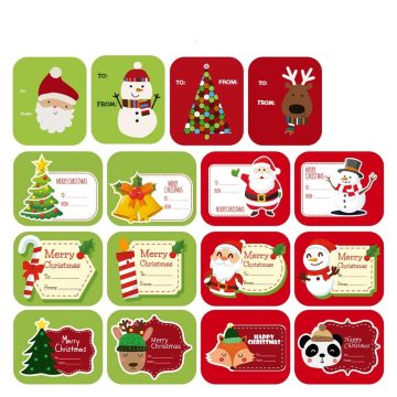 Merry Christmas Label Stickers - Gift Wrap & Holiday Packaging
