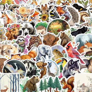 Aesthetic Magic Forest Animal Decoration Stickers Diary Notebook Fridge