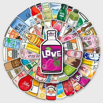 Cartoon Waterproof Vinyl Stickers for Bottles, Skateboards, Snowboards, Home Decor