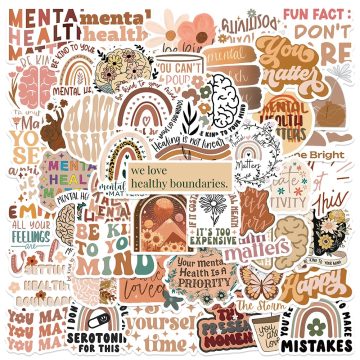 Boho Vintage Art Stickers for Guitar, Phone, Laptop, Scrapbook, Diary