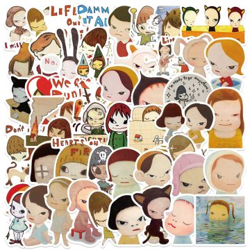 Yoshitomo Nara Art Stickers for Car Luggage Skateboard