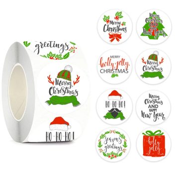 Merry Christmas Gift Stickers Seal Labels for Party Supplies and Scrapbook Decoration