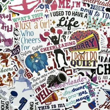 Cheerleading Waterproof Cartoon Stickers for Luggage Notebook