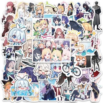 Blue Archive Anime Stickers for Laptop, Water Bottle, Diary, Guitar