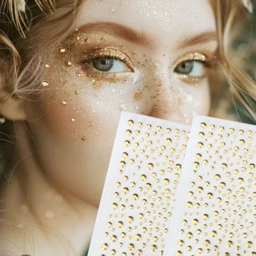 Glitter Body Gem Stickers Y2K Face Jewels for Festival & Party Makeup