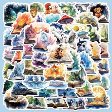 Cartoon Magic Book Graffiti Stickers for Helmet, Wall, DIY Decoration Wholesale