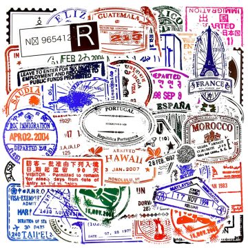 Transparent Vintage Postmark Stickers - Graffiti Decals