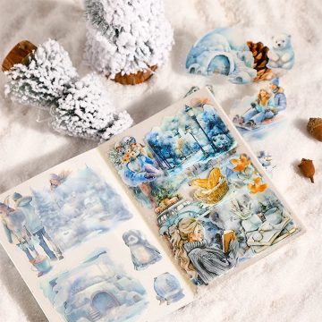 Four Seasons Scenery Stickers for Scrapbooking and Crafts