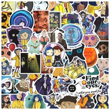 Coraline Secret Door Stickers - Horror Movie Graffiti Decals for Suitcase
