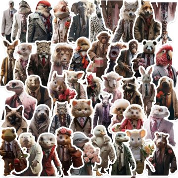 Animal Costume Graffiti Stickers - Scrapbooking Decals for Fridge Guitar