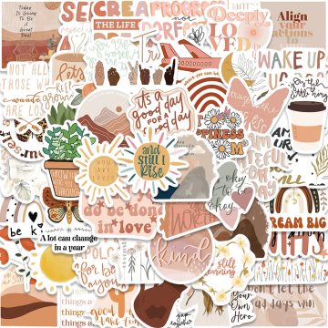 Boho Art Aesthetic Stickers for Laptop, Car, Guitar, Luggage