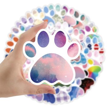 Dog Paw Stickers - Kawaii Scrapbooking Decals for Stationery Laptop