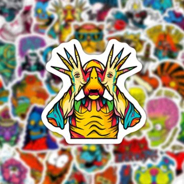 Pop Gothic Witch Horror Skull Stickers - Cartoon Graffiti Decals for Luggage Motorcycle