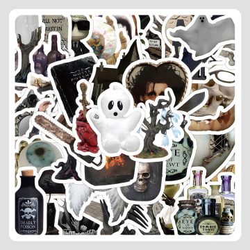 Horror Ghost Cartoon Stickers - Halloween Decals for Suitcase & Car