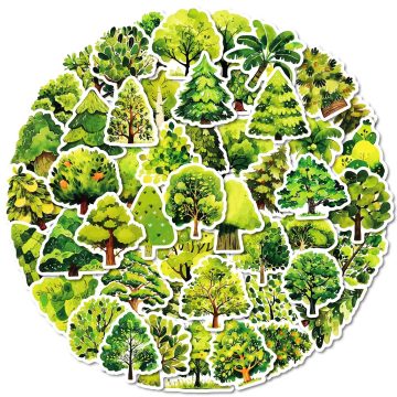 Outdoor Forest Tree Stickers for Motorcycle Luggage
