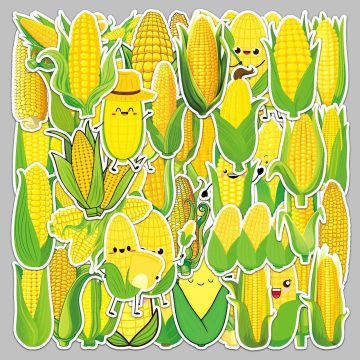 Cute Corn Graffiti Stickers for Helmet, Wall, DIY Decoration