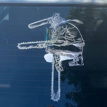 Chainsaw Man Car Stickers Anime Window Hood Decoration Vinyl Decals