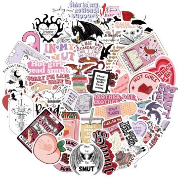 Smutty Book Reading Decals for Scrapbook Luggage