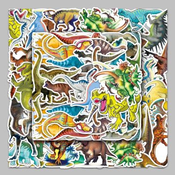 Cartoon Dinosaur Graffiti Stickers for Helmet, Wall, DIY Decoration