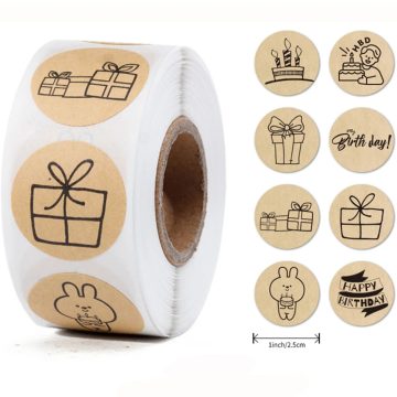 Happy Birthday Stickers Cute Stationery and Scrapbook Labels for Kids