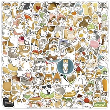 Winter Cat Stickers Aesthetic PVC Decals for Scrapbooking and Stationery
