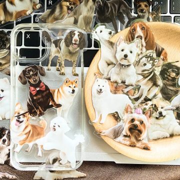 Cartoon Dog Breed Stickers for Helmet, Wall, DIY Decoration