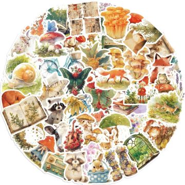 Fairy Tale Girl Animals Stickers - Cartoon Waterproof Decals for Laptop Notebook