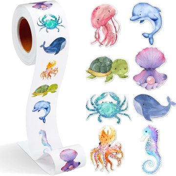 Marine Animal Stickers for Scrapbooking and Kids Journal Decor
