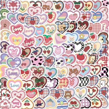 Heart Stickers Cute Scrapbooking and Gift Packaging Decals for Weddings and Parties