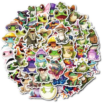 Kawaii Frog Waterproof Stickers for Skateboard Car